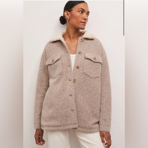 Z Supply Jordan Sherpa Shirt Jacket New Soft - Picture 3 of 6